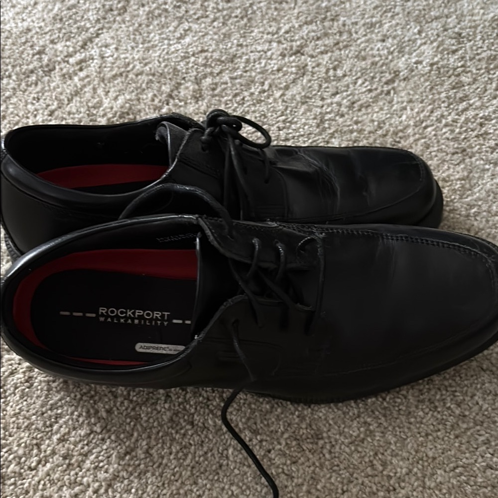 Rockport Black Dress Shoes with Suede Finish